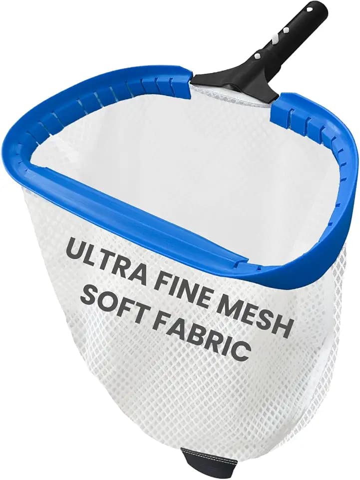 Poolvio 14" Pool Net, Aluminum Frame, Diamond-Pattern Ultra-Fine Mesh