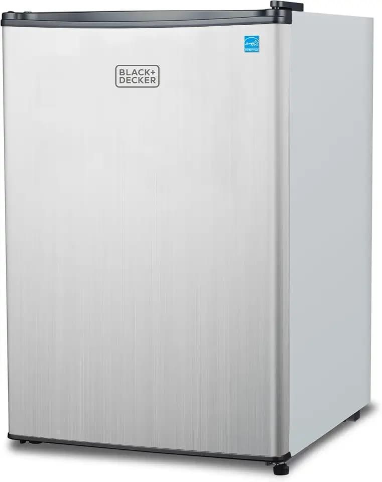 BLACK+DECKER 2.5 Cu. Ft. Compact Refrigerator, BCRK25V, Stainless Look
