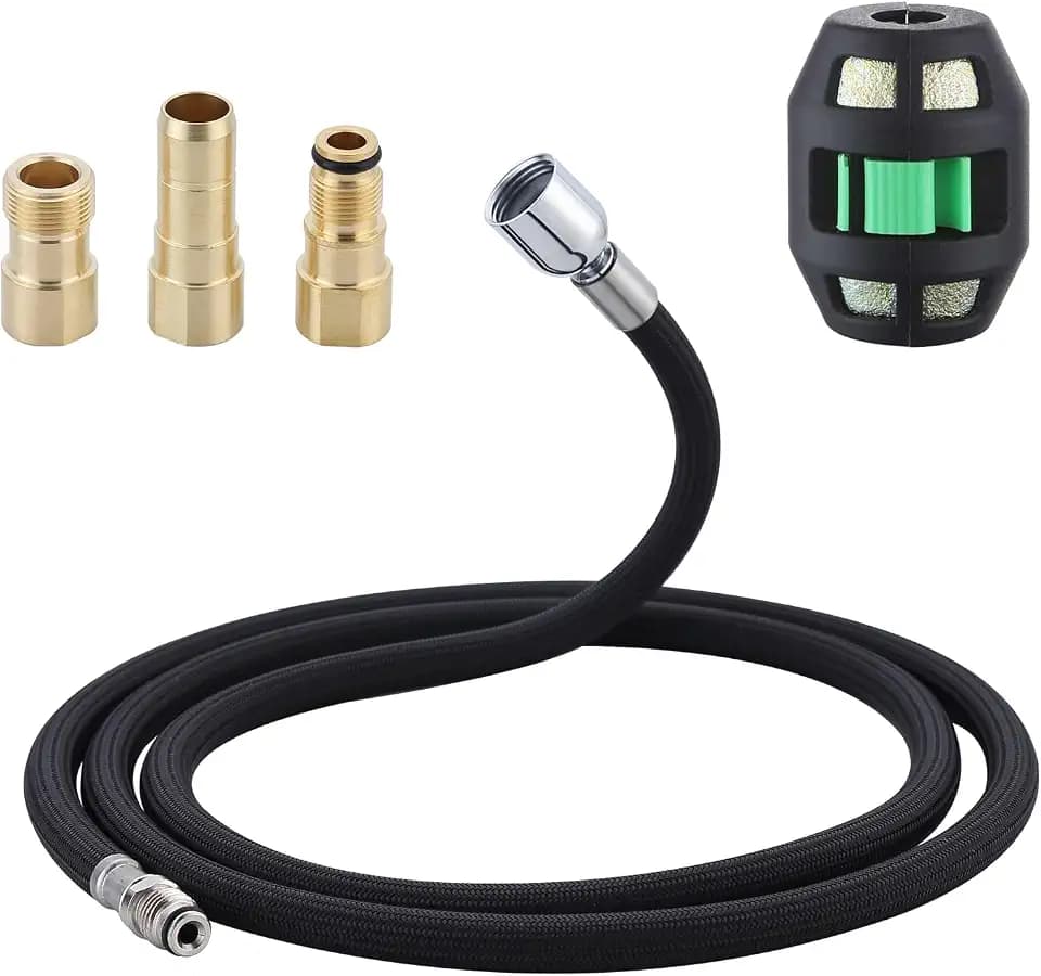 K-1219935-BC Hose Kit Compatible with Kohler Pull Down Faucet, Sink Faucet Hose with Weight Ball, Classic Pull-Out Hose for Kohler K-1304674-BC Faucet Parts