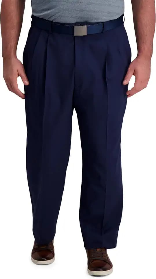 Haggar Men's Big & Tall Classic Fit Cool Right Casual Dress Pant