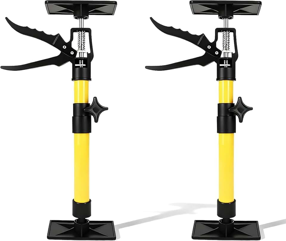 Deckenstützen, 2 Stück Deckenstütze Montagestütze Einhandstütze Zargenspanner Teleskopstützen Stützstange Schnellspannstütze 40kgTragkraft Höhenverstellbar