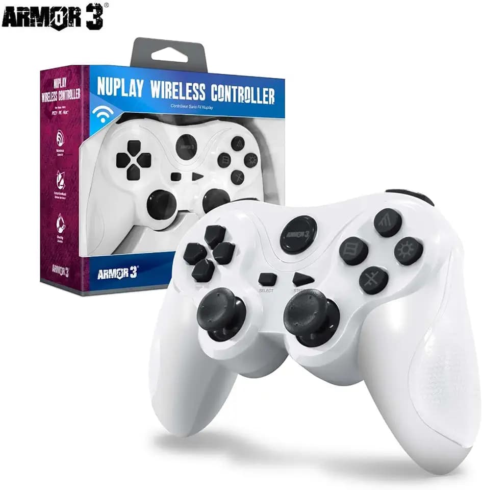 Armor3 NuPlay Wireless Controller for PS3(Playstation 3) - White