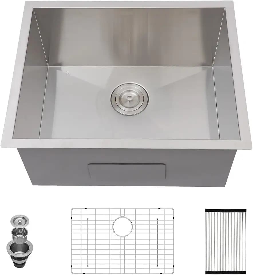 Kichae 12" Deep Laundry Sink Undermount 24 x18 Stainless Steel Utility Sink