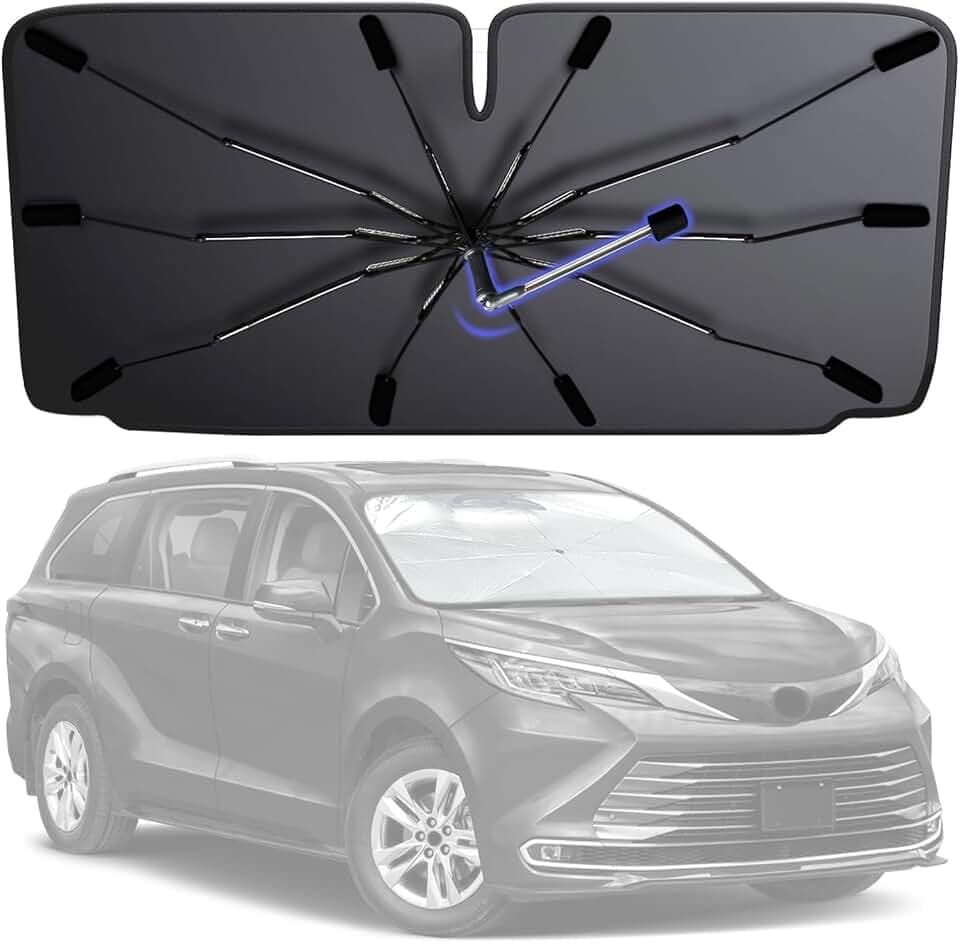 [2026 Upgrade]Windshield Sun Shade Umbrella, Scratch-Free Sunshade for SUVs