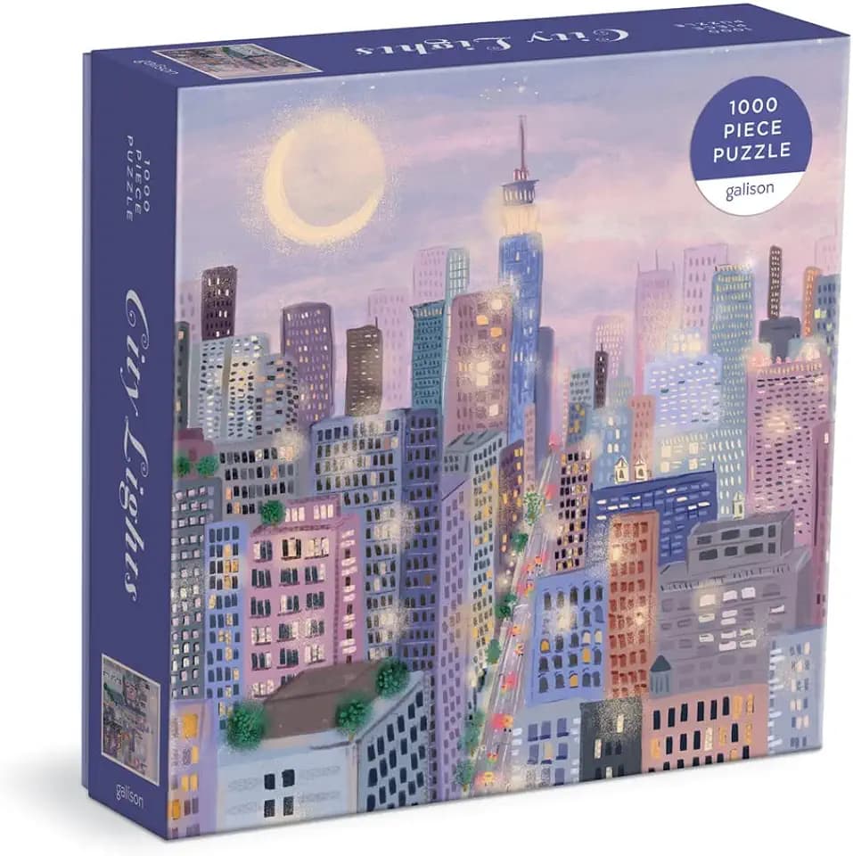 Galison - City Lights 1000 Piece Jigsaw Puzzle for Adults