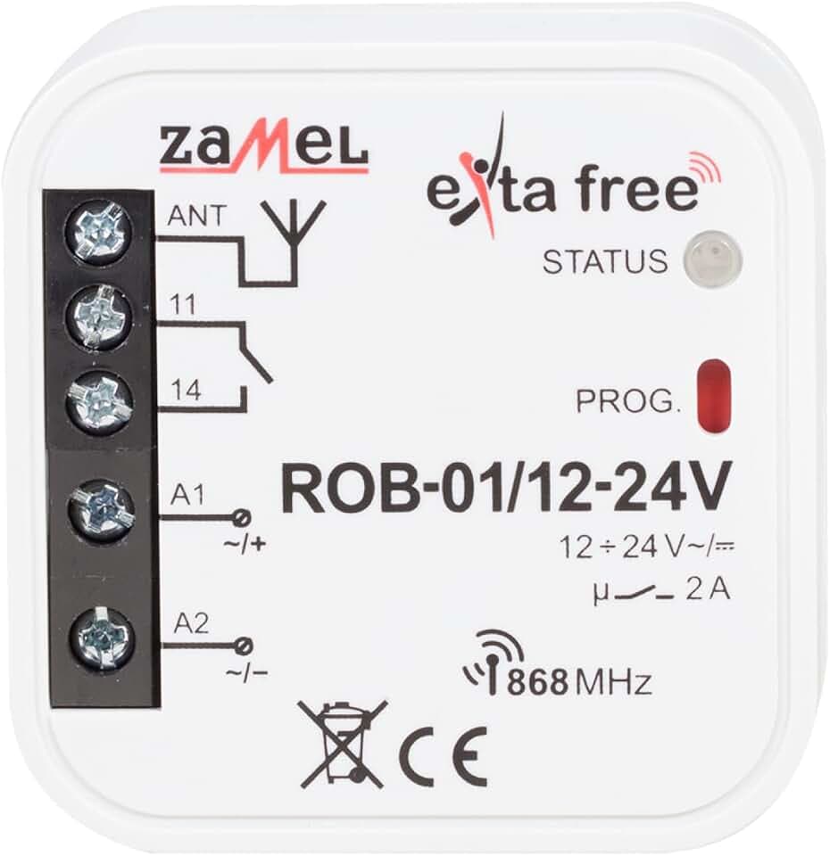 EXTA FREE Funkempfänger ROB-01 12-24V, Tor & Garagentor Steuerung
