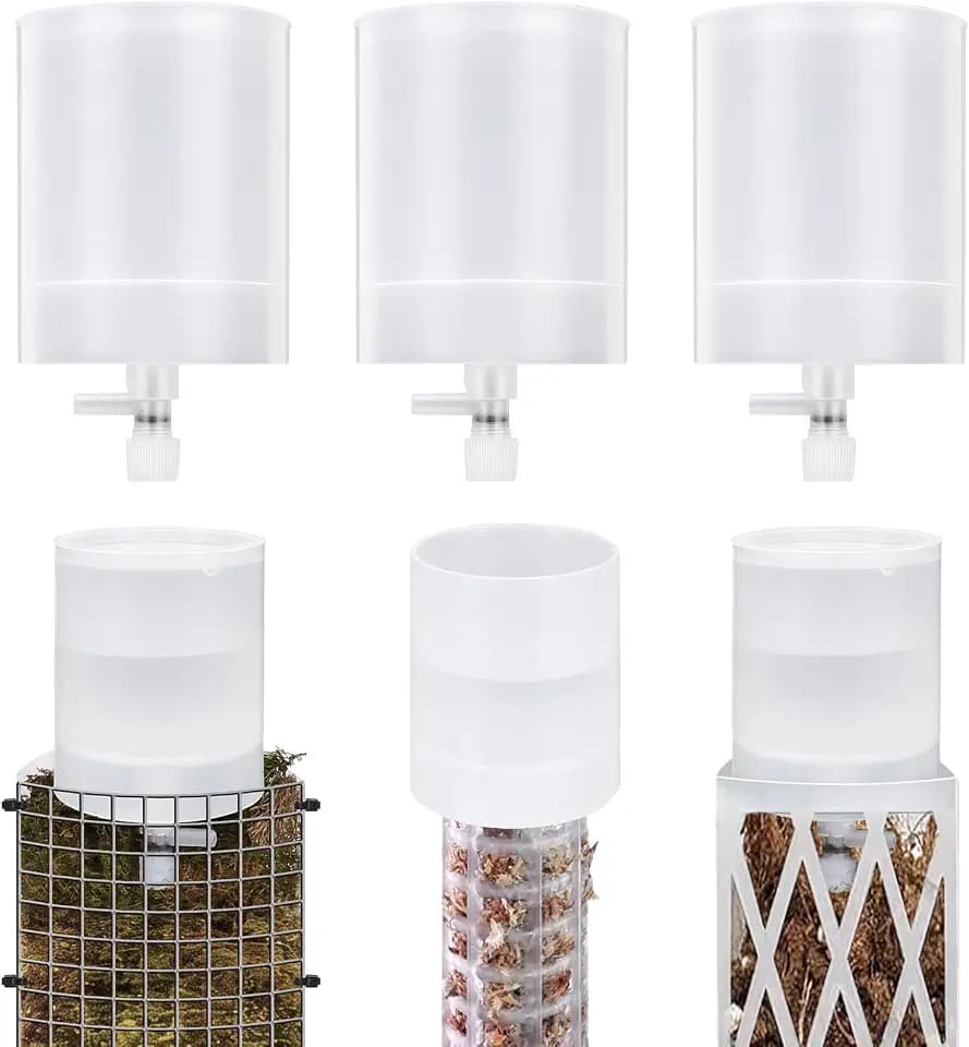 6 Pack Adjustable Moss Pole Watering Dripper, Self Watering Planter Insert