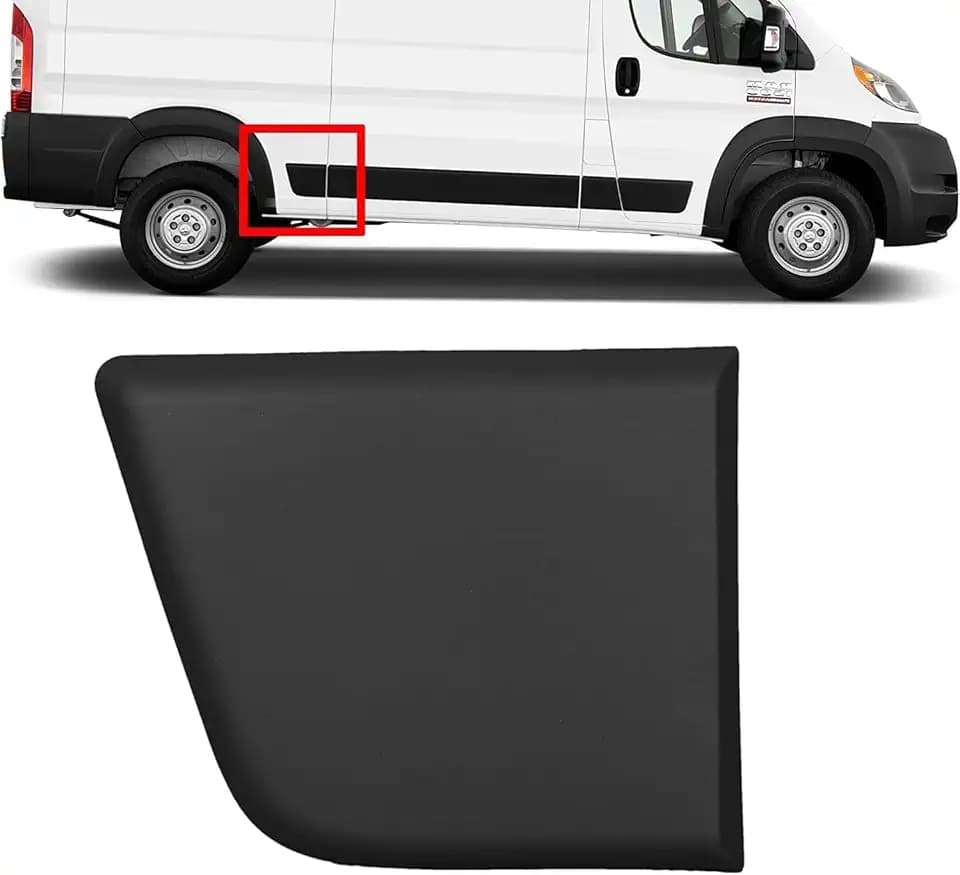 for RAM PROMASTER 2019-2025 Right Passenger Side Trim MOLDING Cover Black (Quarter Panel Short Wheel Base)