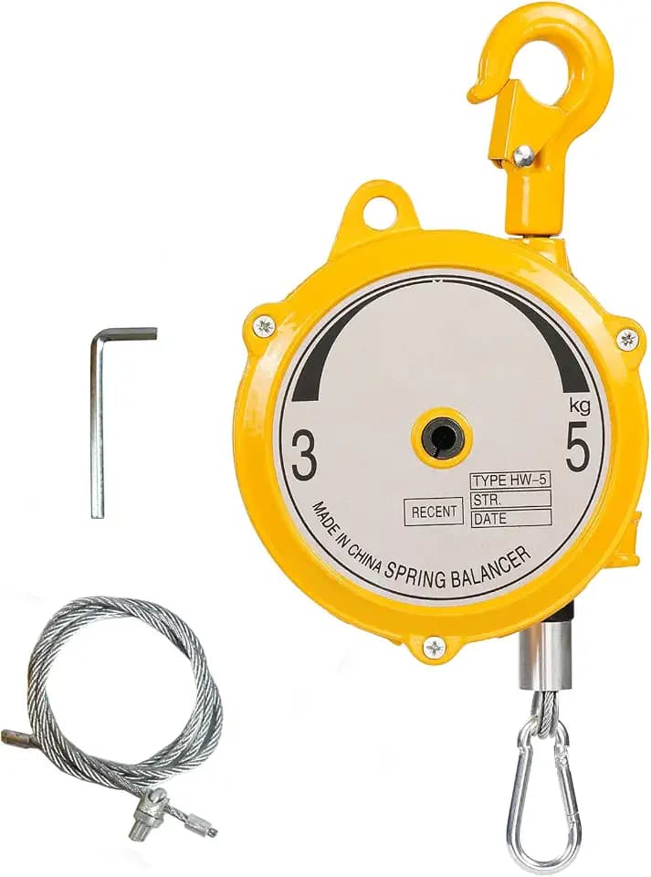 Spring Balancer 3-5kg (7~11lbs), Retractable Spring Tool Balancer with Adjustable Tension 1.9m Steel Wire Cable, Hanging Equipment Fixture for Garage & Workshop