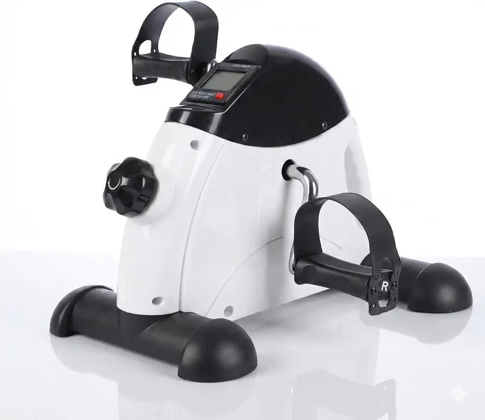 NK Statische Pedale, Pedaltrainer für Arm- und Beintraining, einstellbare Widerstandsstufen, LCD-Display