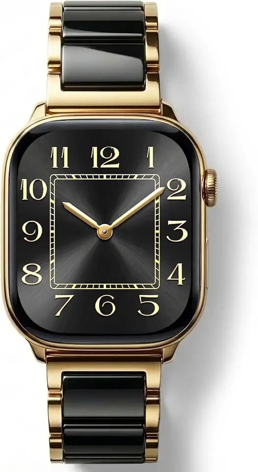 V.R.HOPE Luxury Gold Apple Watch Band for Women, Metal & Resin