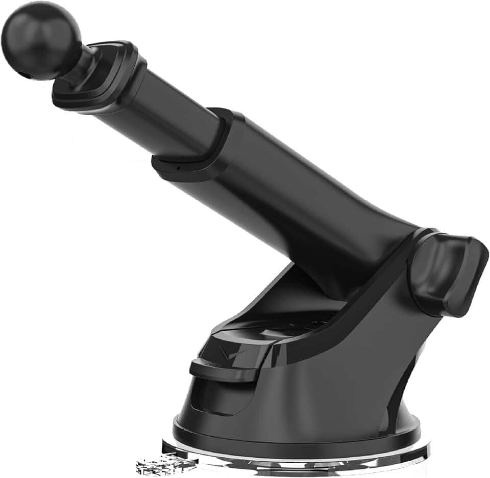 17mm Kugelgelenk Saugnapf Halterung Halter Handy Halterung Kfz-Halterung Zubehör für Sat NAV, GPS, Dash Cam Armaturenbrett/Windschutzscheibe Auto Halterung Basis (Schwarz)
