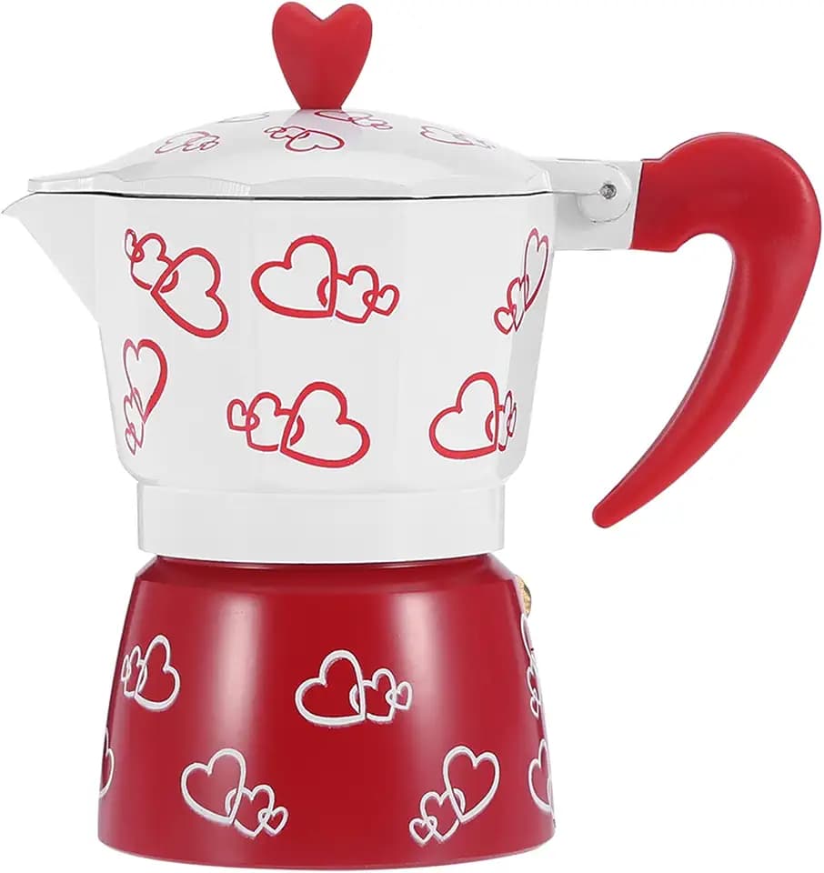Espressokanne, Aluminium Moka Espressokocher, Italienische Kaffeemaschine für die Herdplatte, Espressomaschine Moka Kanne für Kaffeeliebhaber
