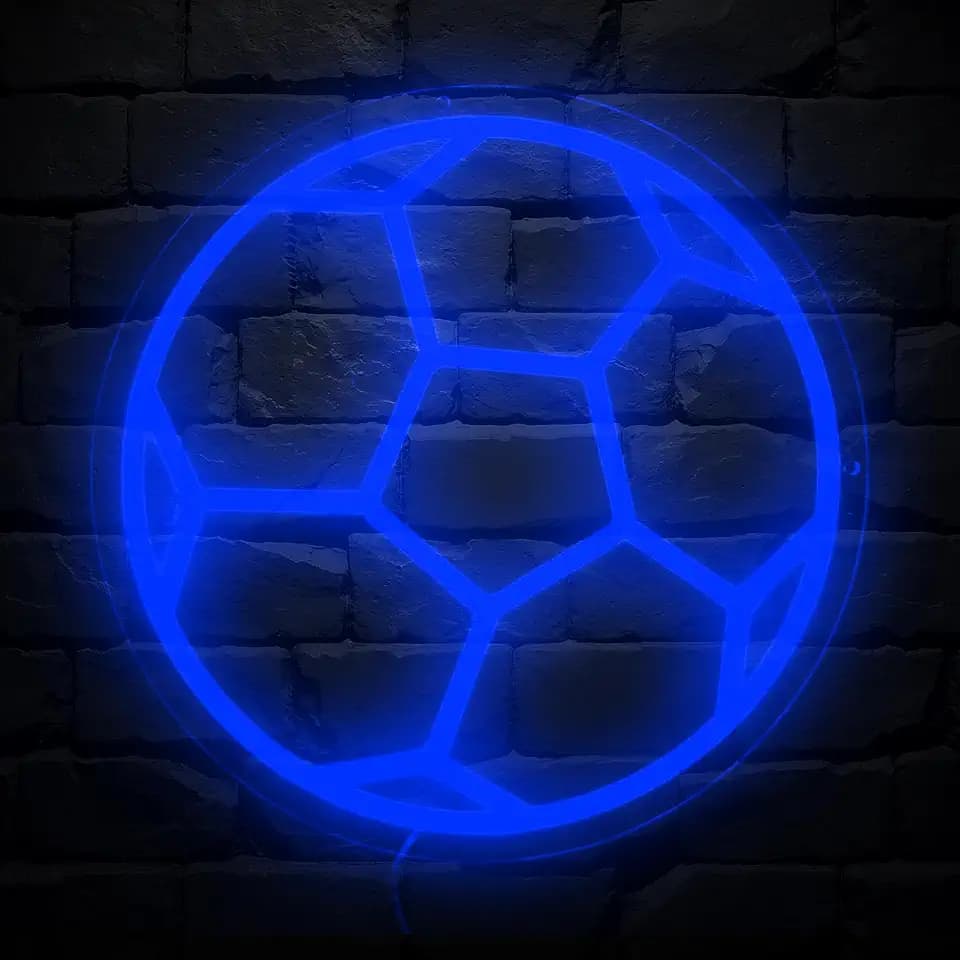 Football Neon Sign, Colorful Led Neon Sign for Wall Decor, Light up Sign for Man Cave, Teens, Boys, and Girls' Bedrooms and Game Zone Partys with Dimmable Switch USB Powered for Bedroom Room Beer Bar Club Home Gift for Football Fans(12.2 X 12.2 Inch)