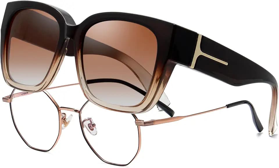 KANASTAL Überzieh Sonnenbrille über Normale Brille