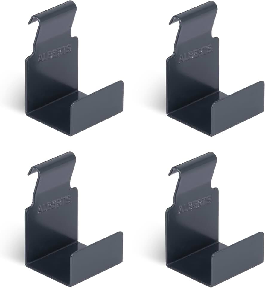 Alberts 825133 Dekorhaken für Doppelstabmatten, anthrazit, M