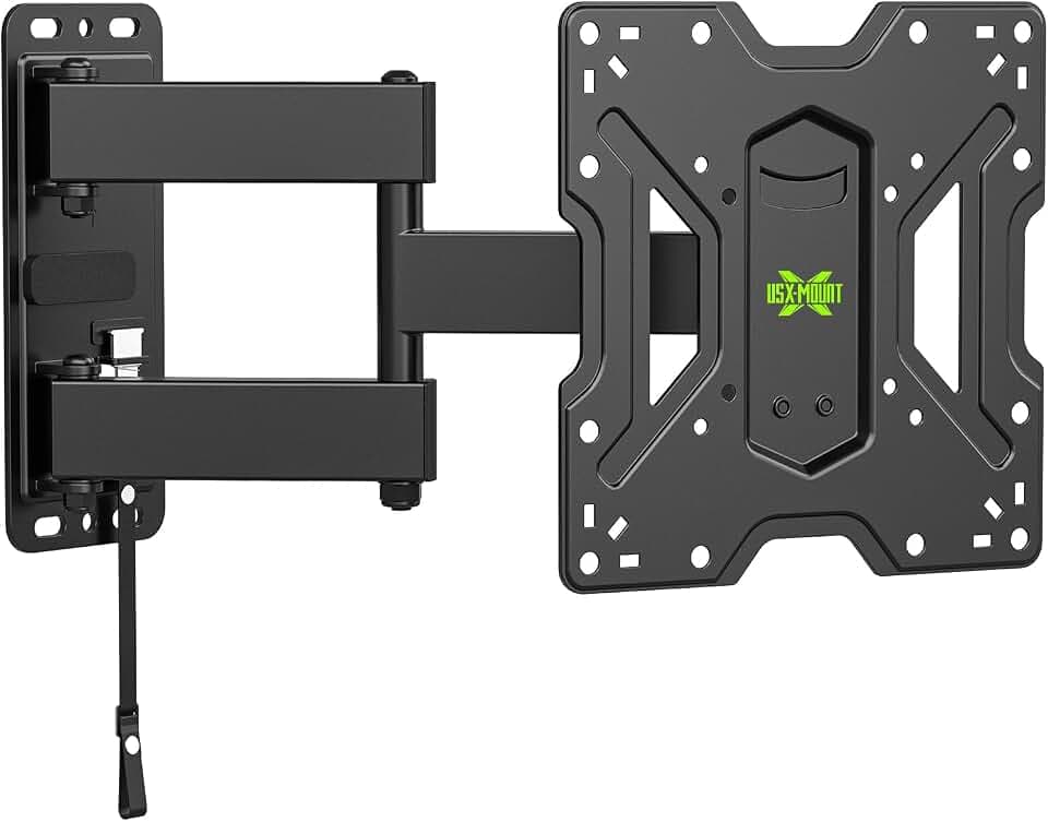 USX MOUNT UL Listed RV TV Mount for Most 13-45inch TV - Lockable Full Motion RV TV Wall Mount for Camper, Trailer, Motorhome - Swivel Tilt Bracket for Truck Boat, 44 lbs Capacity, VESA 200mm