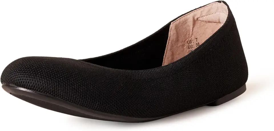 Amazon Essentials Women's Knit Mesh Ballet Flat