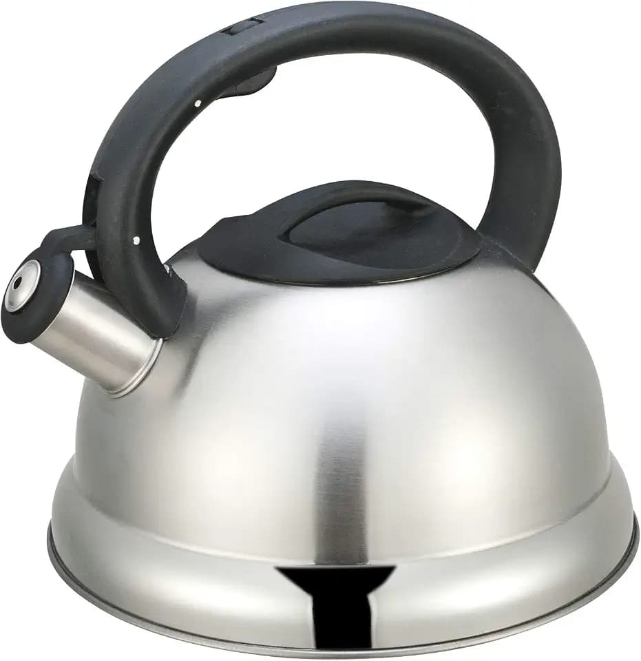 Kamberg – 0008112 – Wasserkocher/Teekessel 3 Liter – Edelstahl – Ergonomischer Griff – Für alle Herdarten, auch Induktion