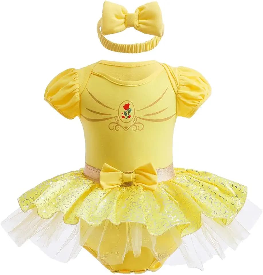 MYRISAM Christmas Costumes for Baby Toddler Girls Princess Birthday Bodysuit Romper Tutu Dress w/Headband