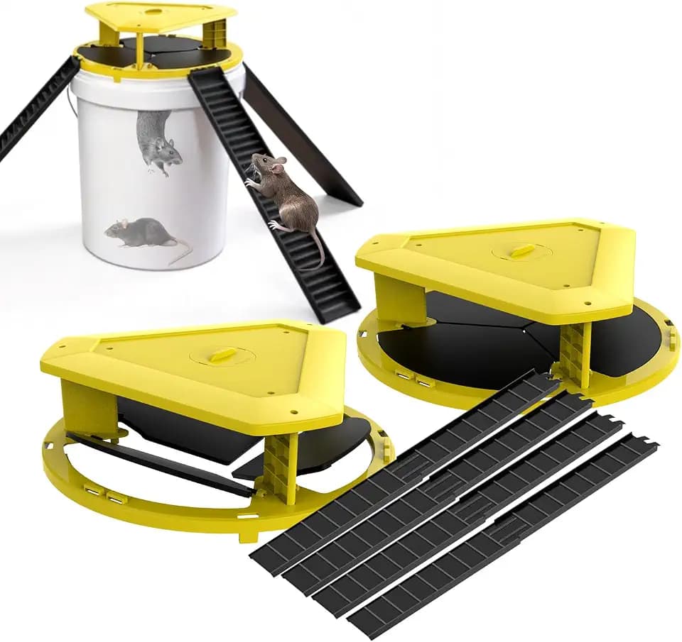 Mouse Trap Bucket-Mouse Traps Auto-Reset,Humane Rat Trap（2 Pack）