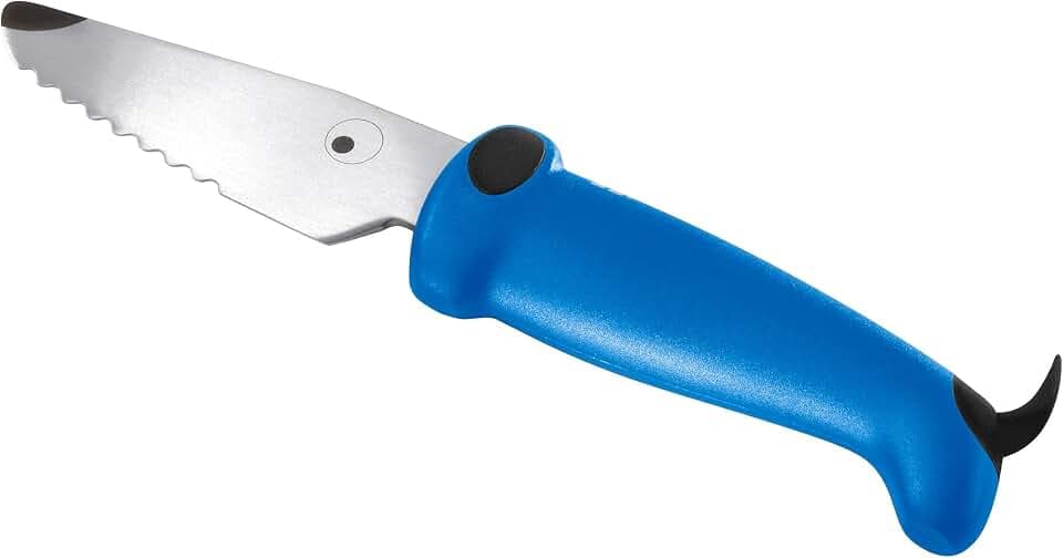KUHN RIKON Kinderkitchen Messer Hund mit Zähnen blau, Kindermesser ab 3 Jahren, Stainless Steel