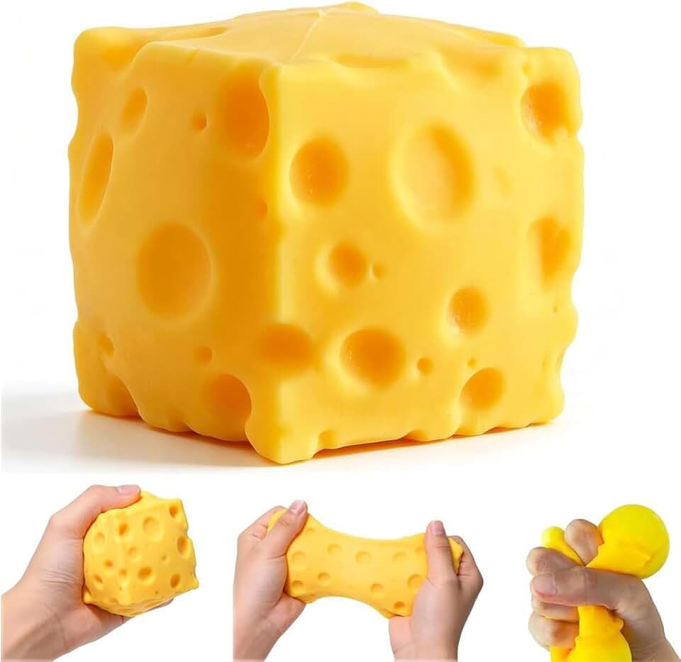 Cheese Squishy, 8.5cm Käse Squishy Vaseline -Stressball Antistressball