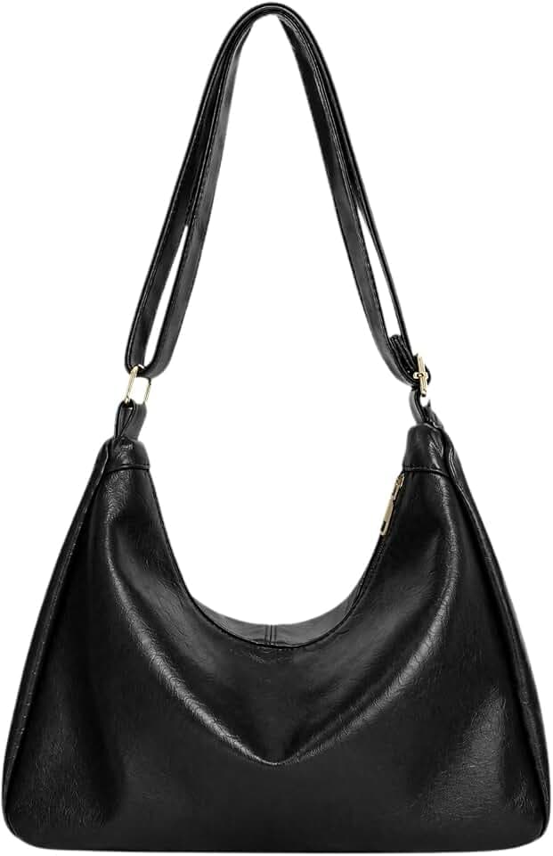 Hobo Bags for Women, Ultra Soft Foldable Vegan Leather, Stylish Slouchy Tote Purses Casual Shoulder Handbag