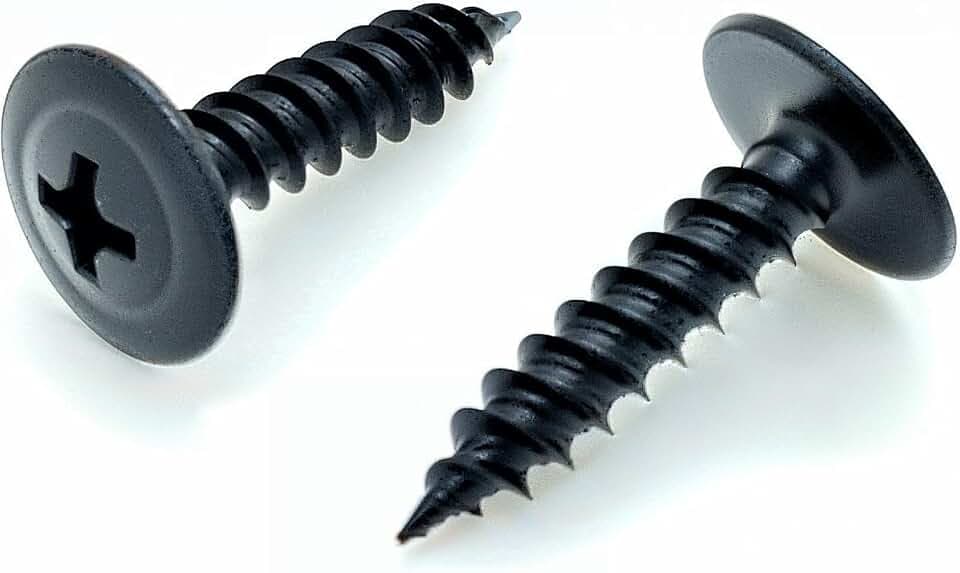 BCP Fasteners #8 x 3/4" Black Modified Truss Head Wood Screws, 100 Pack