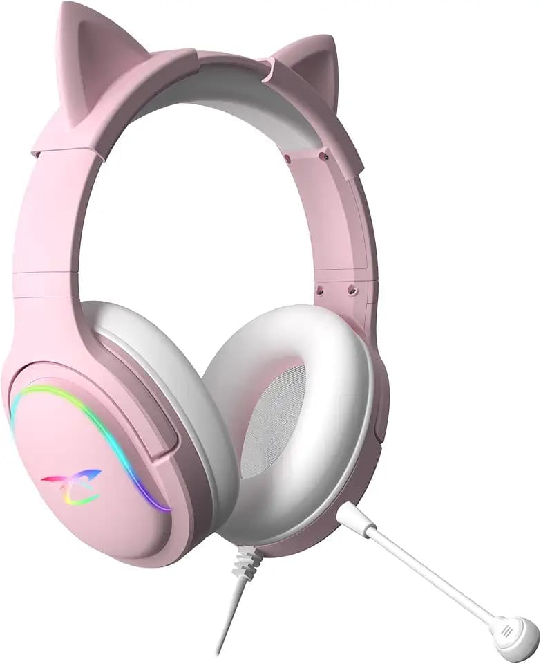 SUBSONIC – Gaming-Headset Spectra. Headset für PS5, PS4, PC, Xbox - 50 mm-Lautsprecher, Neigbares Mikrofon, Dynamische RGB-LEDs, Fernbedienung mit Integrierter Lautstärkeregelung und Stummschalttaste