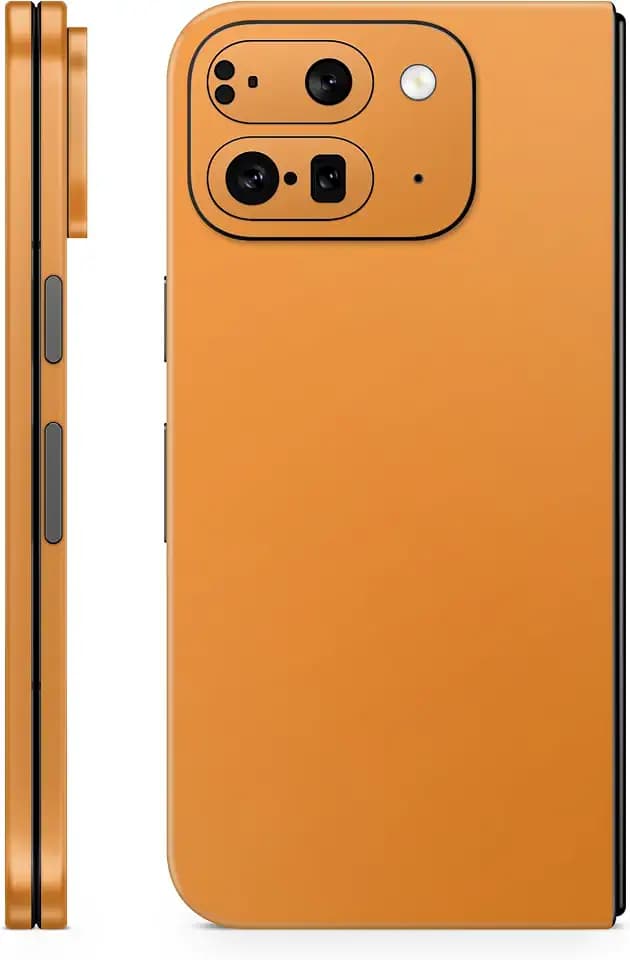 Phone Skin Compatible with Google Pixel 9 Pro Fold - Solid Orange - Premium 3M Vinyl Protective Wrap Decal Cover - Easy to Apply | Crafted in The USA by MightySkins