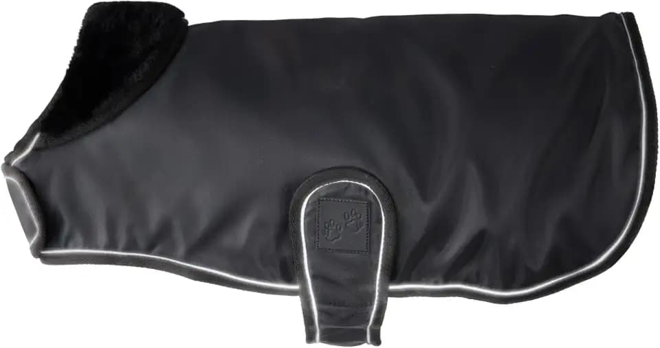 Pet Passion Breeze II Dog Raincoat, Black, Medium