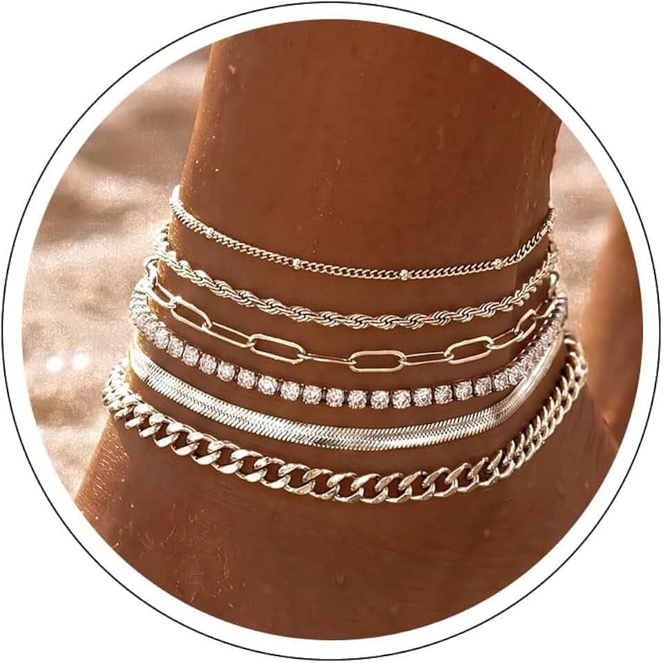 Dainty Ankle Bracelets for Women Waterproof