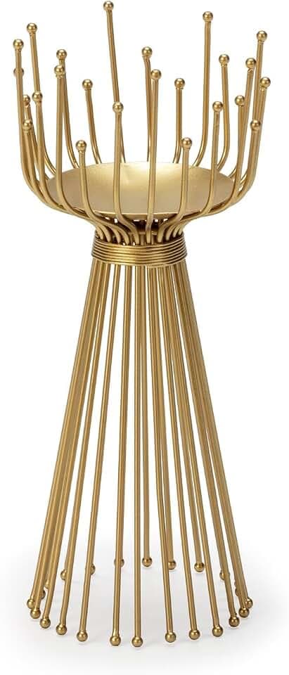 CANDELABRO 14X14X33 METAL DORADO