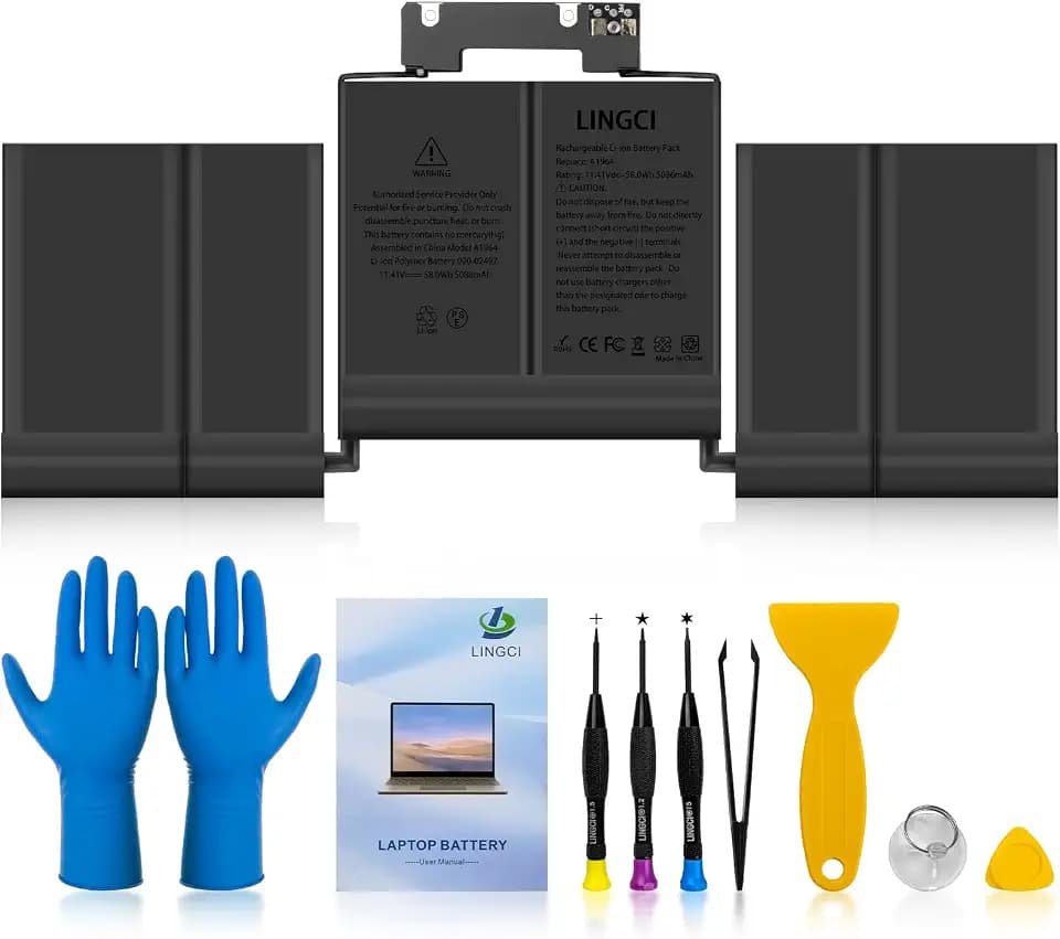 A1989 Battery,A1964 A2251 Battery Replacement for MacBook Pro 13 Inch A1989 (Mid 2018, 2019) A2251 (2020) (Upgraded High Performance 11.41V 58Wh 5086mAh)