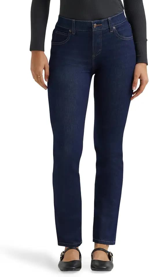 Lee Women's Ultra Lux Comfort with Flex Motion Slim Straight Jean with Ever Fit