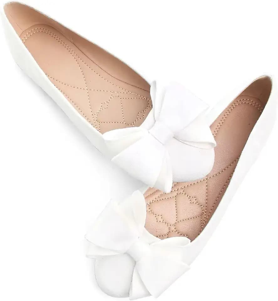 WENJIAZHIZHI Square Toe Bow Suede Flats Slip-On