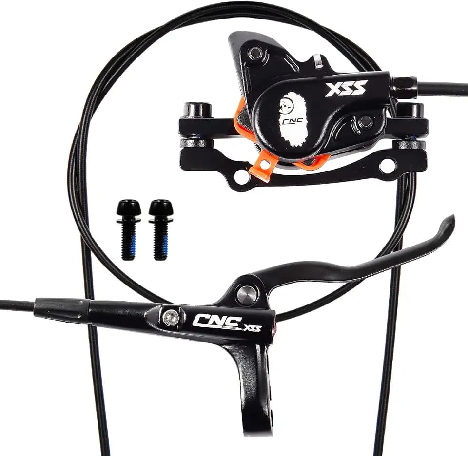 Chooee Fahrrad Hydraulisch Scheibenbremsen MTB Hydraulische Scheibenbremsen Vorne/hinten Für Mountainbike（Schwarz/Rot）