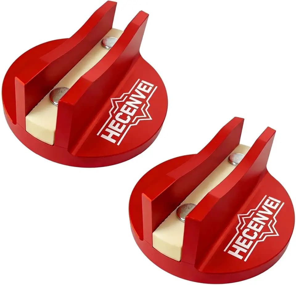 2Pc Pinch Weld Jack Pad, Aluminum Floor Jack Adapter with Nylon Insert- Red