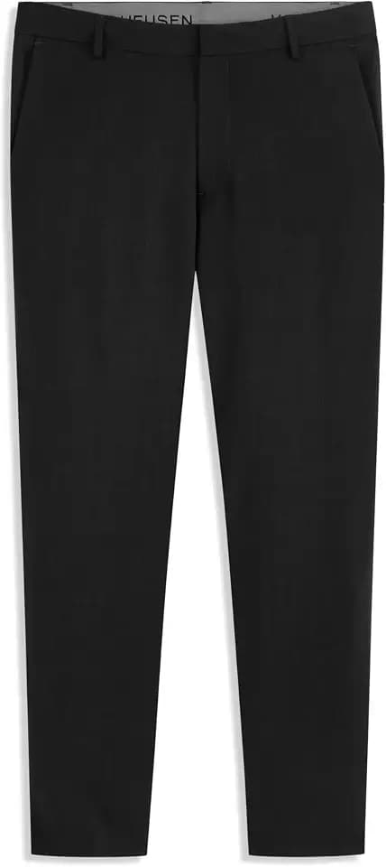 Van Heusen Mens Essential Slim Fit Flat Front Dress Pant, Stretch Fabric & Waistband, Machine Washable