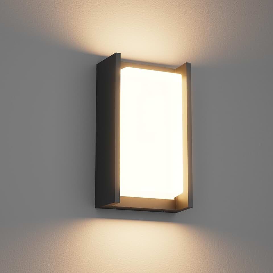 Klighten LED Außenwandleuchte 24W 3000K Wandleuchte IP65 außenlampe Schwarz