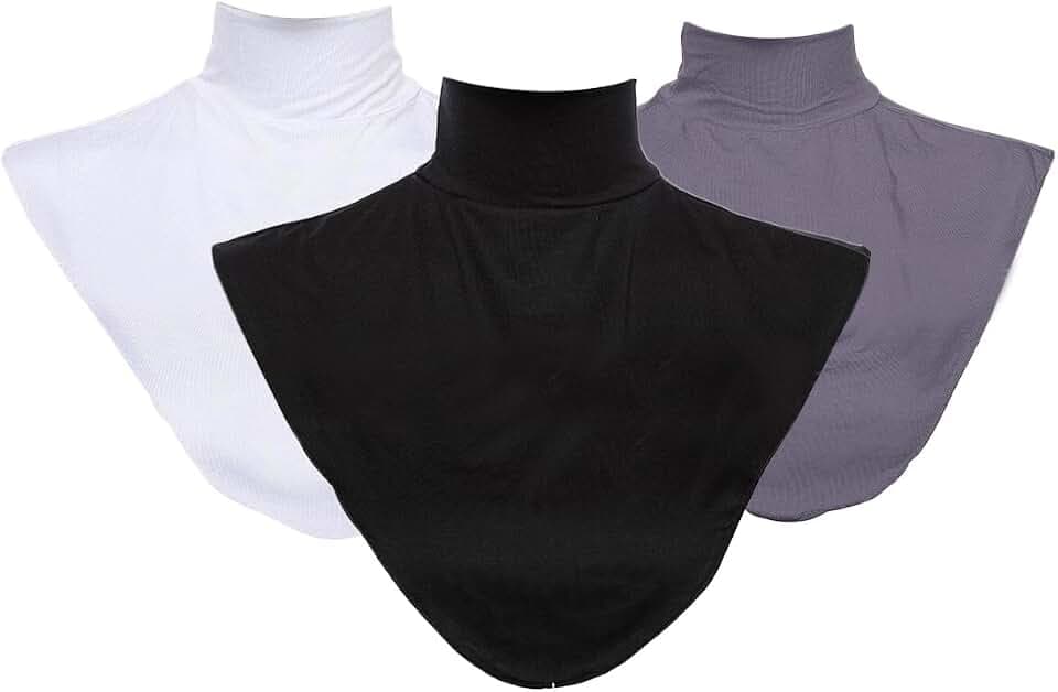 kilofly 3-teiliges Damen-Bluse, falscher Rollkragen, halbes Oberteil, Mock-Bluse, Dickey-Kragen, Vorteil