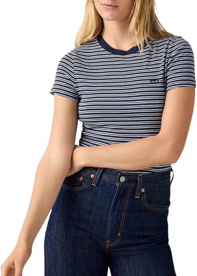 Levi's Damen Essential Housemark Long-sleeve Tee T-Shirt