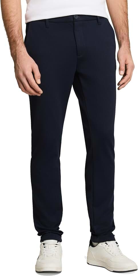 TOM TAILOR Herren Chinohose Jersey Slim Chino - Slim Fit Grau Blau W29-W40