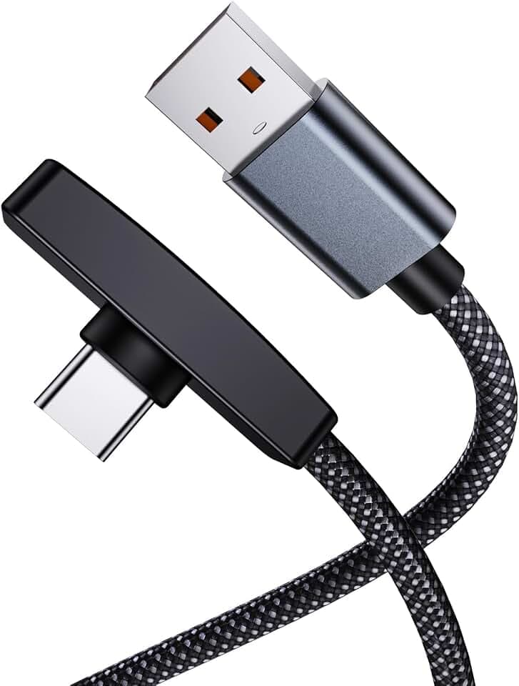 MOSWAG USB C Kabel 1m 2 Stück,90 Grad Winkel USB C Handy Schnellladekabel