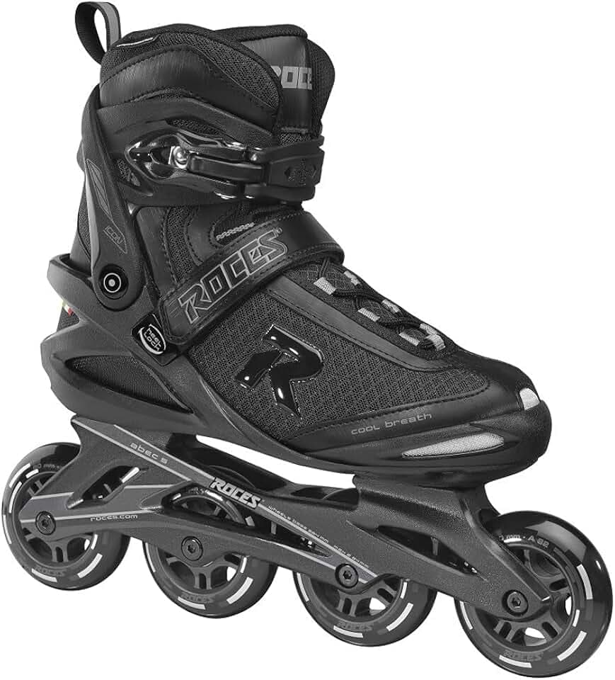 ROCES Herren Inliner Icon, Black/Cyan, 45, 400821-002
