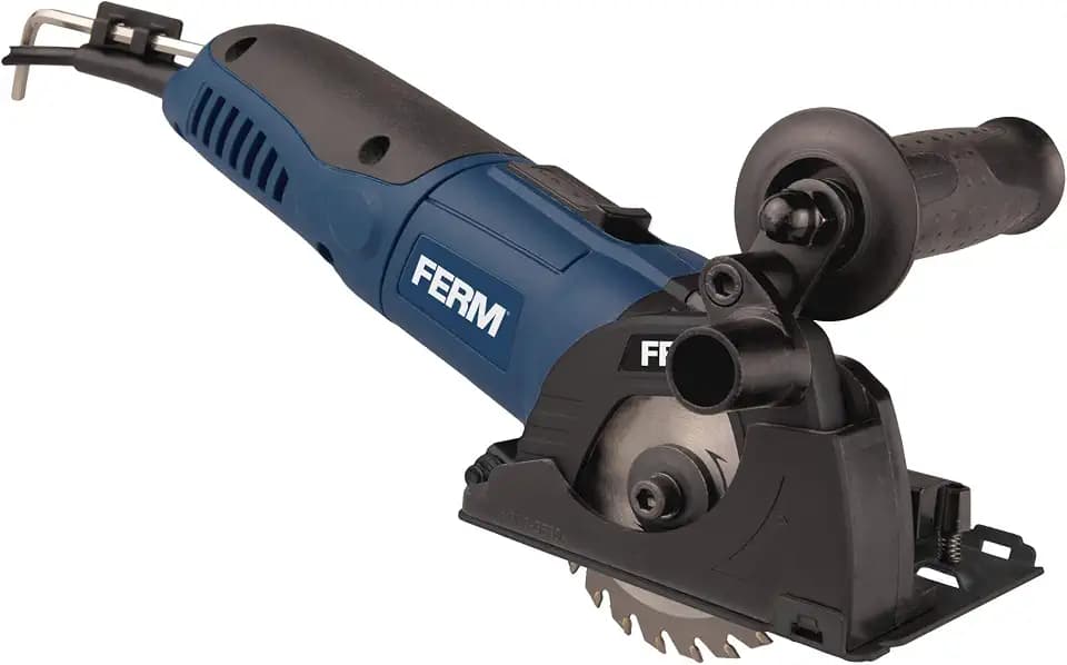 FERM Präzisionskreissäge 500W Variable Geschwindigkeiten - Inkl. 3 Sägeblätter und Aufbewahrungskoffer