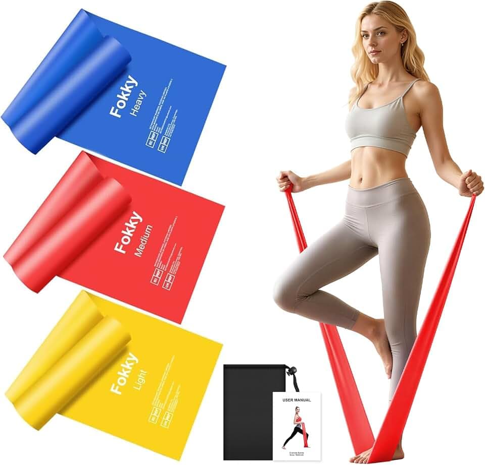 Fokky Fitnessbänder Widerstandsbänder Set 5 Stufen mit Türanker