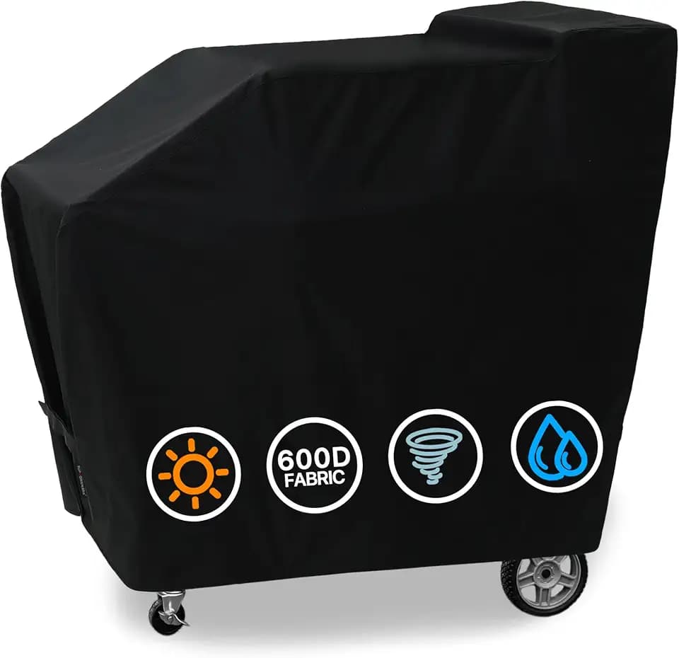Suphomeware Grill Cover for Masterbuilt Gravity Series 560/800 Digital Charcoal Grills, Waterproof Black Smoker Cover,Model MB20080220 & MB20080221.