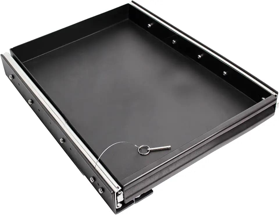 14"x24"x2.7" Heavy Duty Steel Sliding Battery Tray Generator Slide Out Tray for RV, Universal RV Storage Rack for Tools and Outdoor Gear (14"x24"x2.7")
